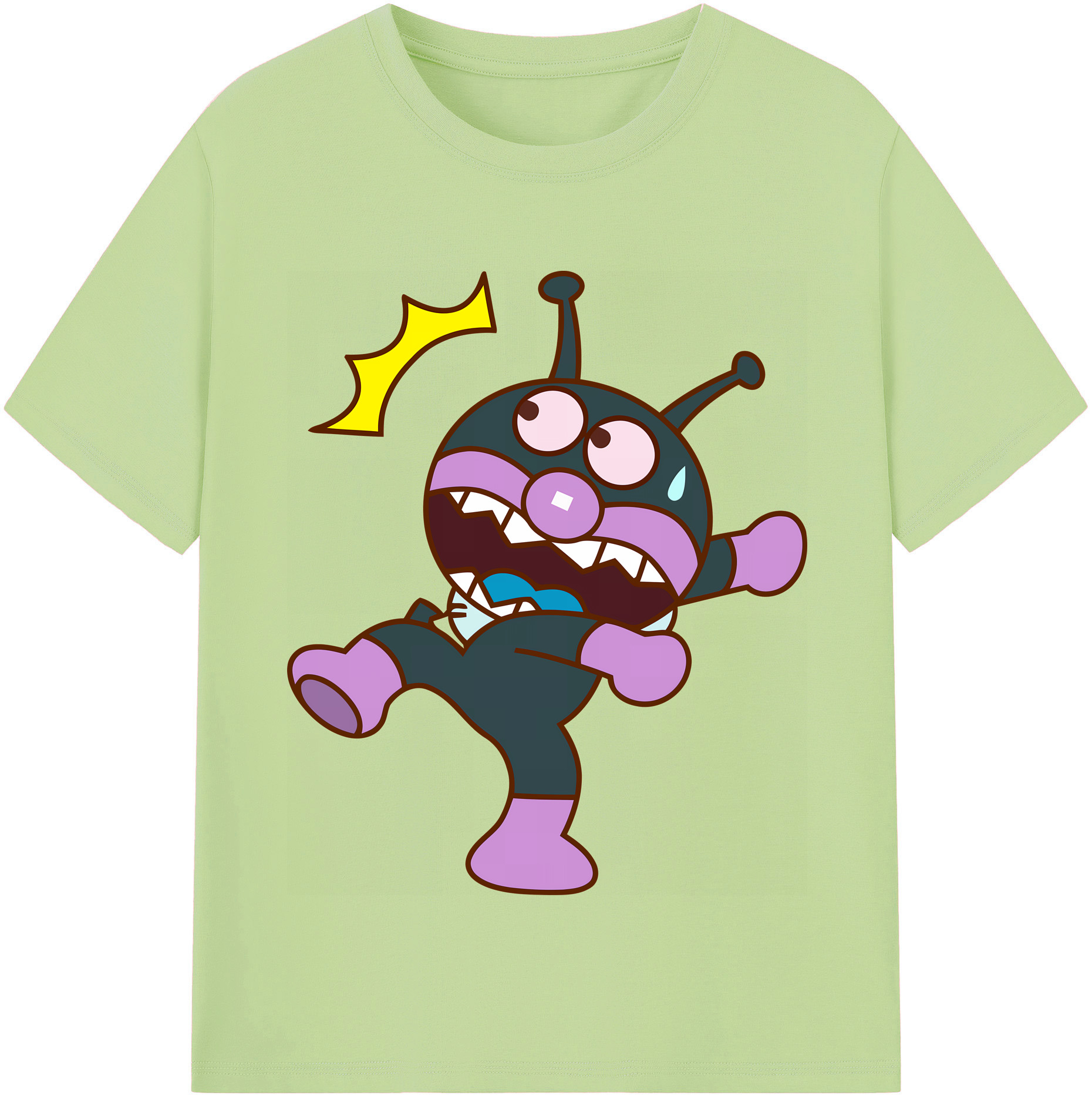 （画像用） アンパンマン Anpanman 綿100％半袖Tシャツ（フロントプリント）